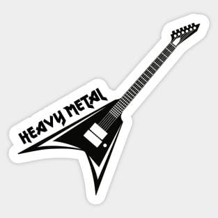 Heavy metal music electric guitar art Sticker